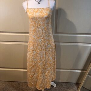 Billabong Yellow and White Floral Slip Maxi Dress